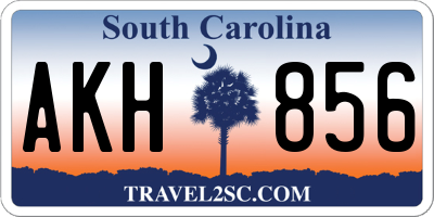 SC license plate AKH856
