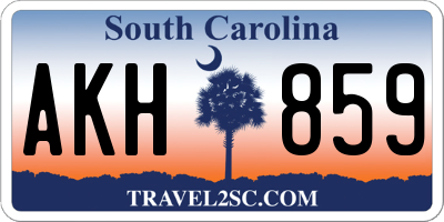 SC license plate AKH859