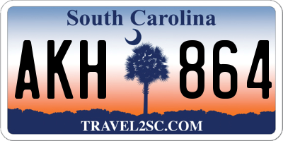 SC license plate AKH864