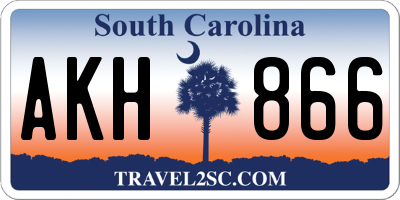 SC license plate AKH866