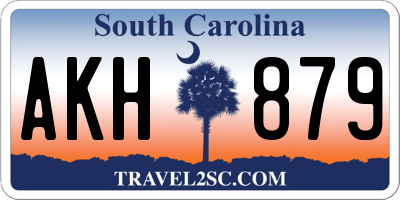 SC license plate AKH879