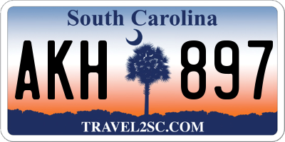 SC license plate AKH897