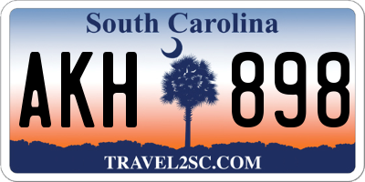 SC license plate AKH898