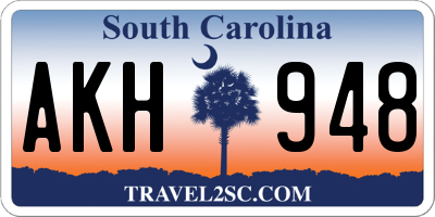 SC license plate AKH948