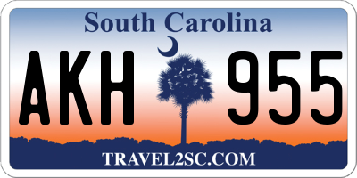 SC license plate AKH955