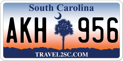 SC license plate AKH956