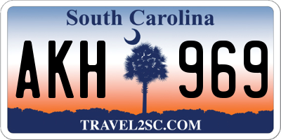 SC license plate AKH969