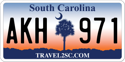 SC license plate AKH971