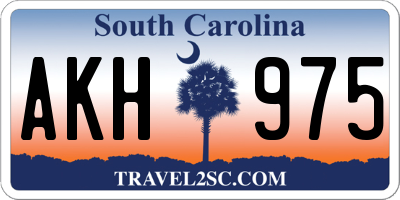 SC license plate AKH975