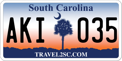 SC license plate AKI035