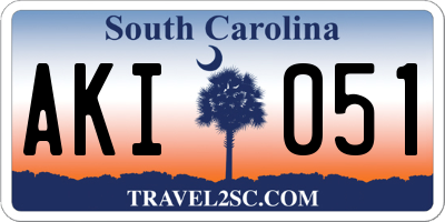 SC license plate AKI051