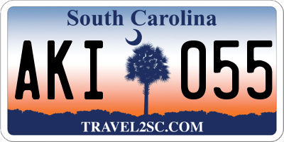 SC license plate AKI055