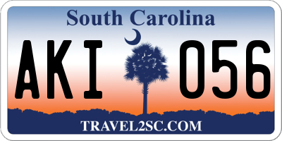 SC license plate AKI056