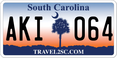 SC license plate AKI064