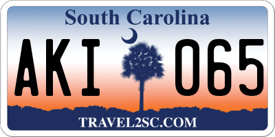 SC license plate AKI065