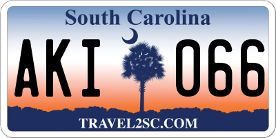SC license plate AKI066