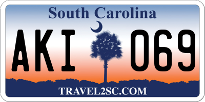 SC license plate AKI069