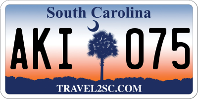 SC license plate AKI075