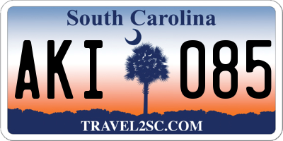 SC license plate AKI085