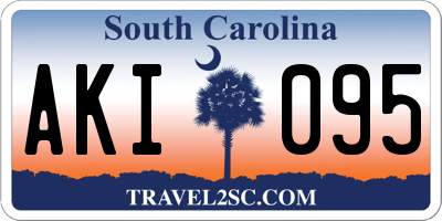 SC license plate AKI095