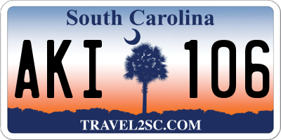SC license plate AKI106