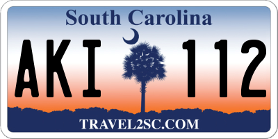 SC license plate AKI112