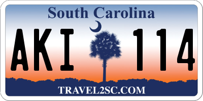 SC license plate AKI114