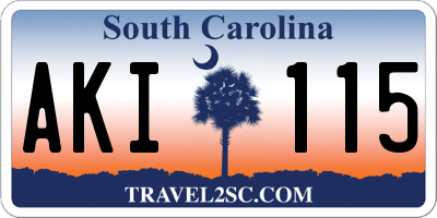 SC license plate AKI115