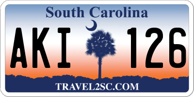SC license plate AKI126