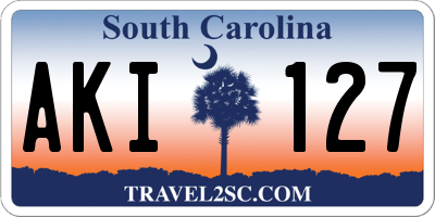 SC license plate AKI127