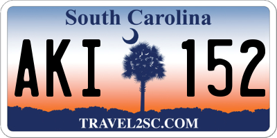 SC license plate AKI152