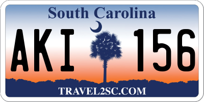 SC license plate AKI156