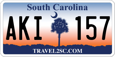 SC license plate AKI157