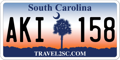 SC license plate AKI158