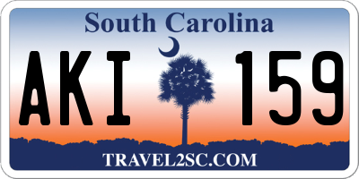 SC license plate AKI159