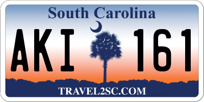 SC license plate AKI161