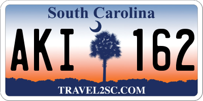 SC license plate AKI162