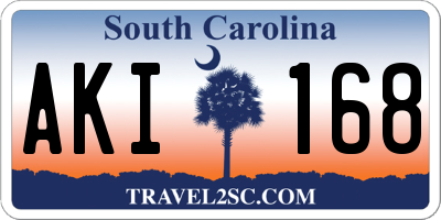 SC license plate AKI168