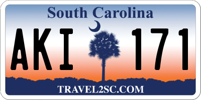 SC license plate AKI171