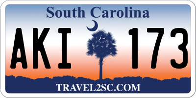 SC license plate AKI173