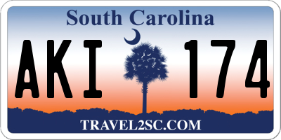 SC license plate AKI174