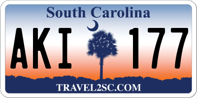 SC license plate AKI177