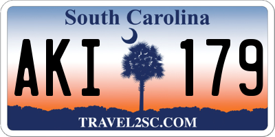 SC license plate AKI179