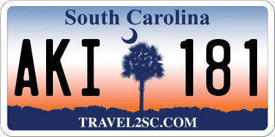 SC license plate AKI181