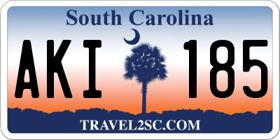 SC license plate AKI185