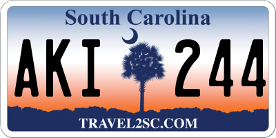 SC license plate AKI244