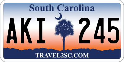 SC license plate AKI245
