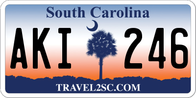 SC license plate AKI246