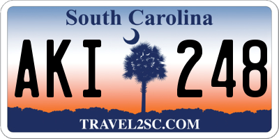 SC license plate AKI248