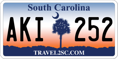 SC license plate AKI252